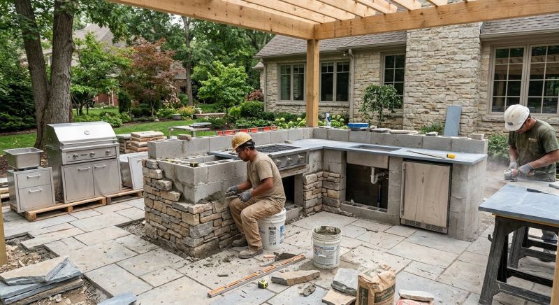 Outdoor Kitchen Installation in Katy, TX